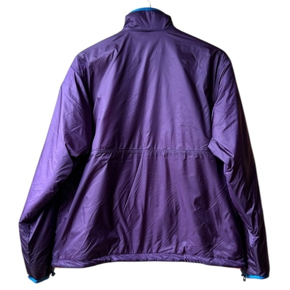 Tory Burch REVERSIBLE NYLON FLEECE PULLOVER JACKET Purple Orange Sz XS - Picture 9 of 16